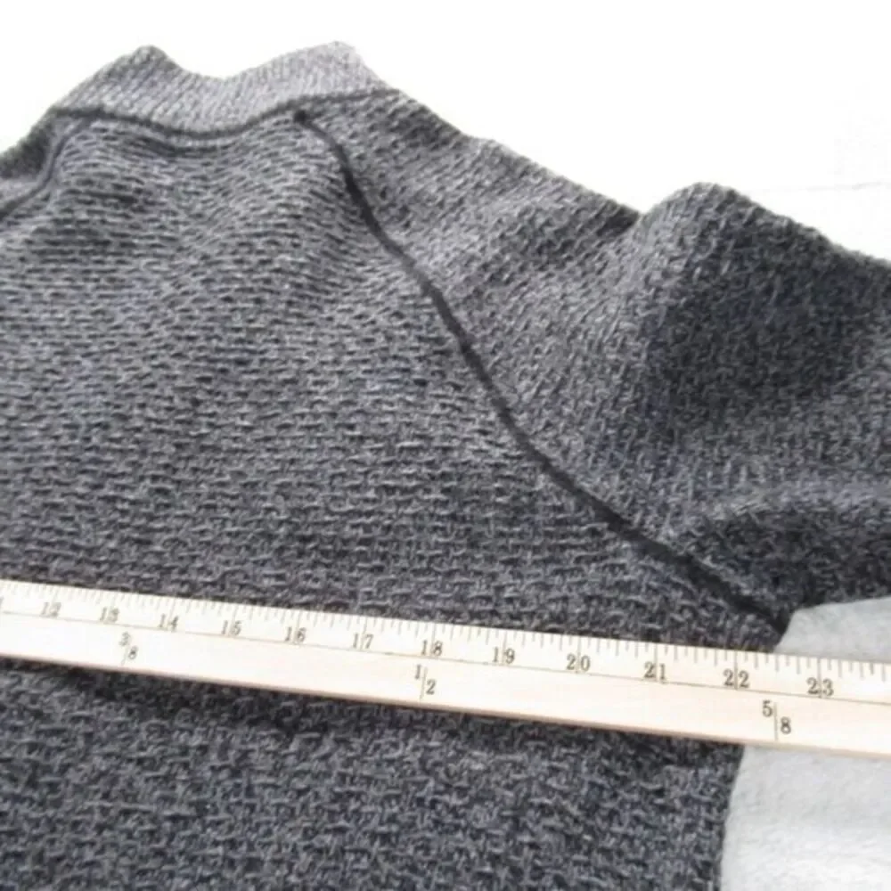 Banana Republic Wool Blend‎ Sweater Mens Large Gray Raglan Sleeve Knit Full Zip